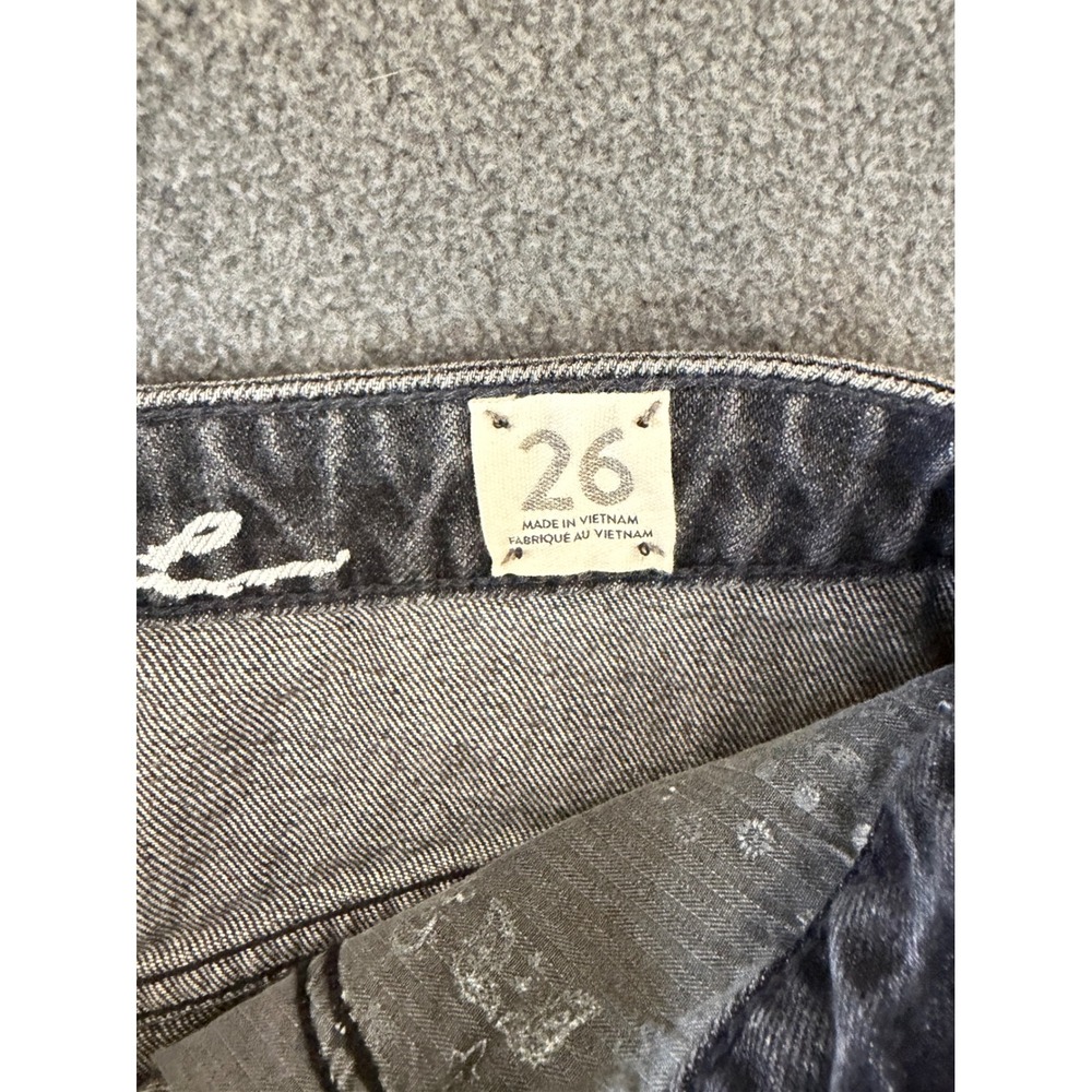 Free People Maverick Denim Skirt Womens 26 Black NEW Frayed Hem Mini OB1006435‎ - Picture 2 of 10